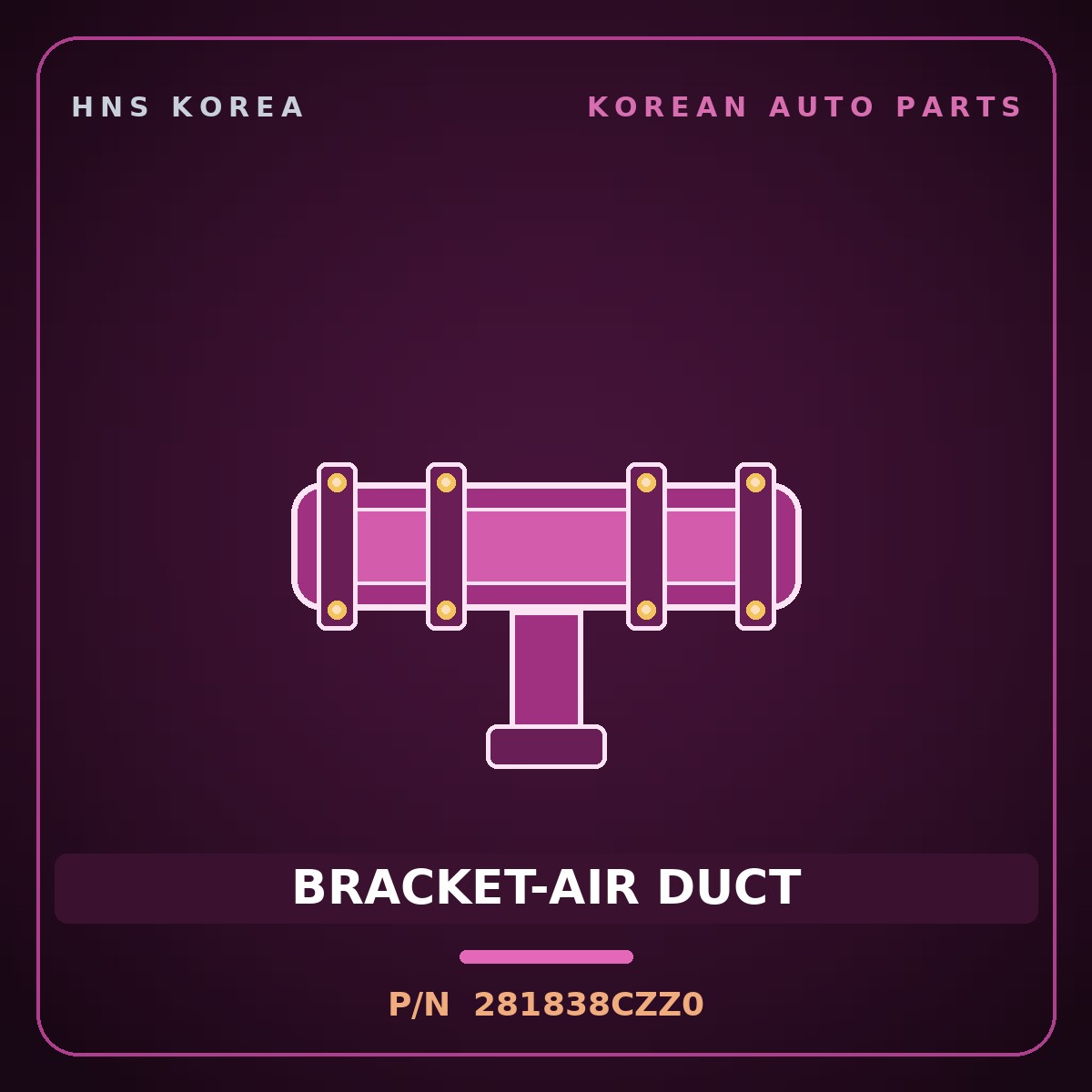 Genuine Mobis BRACKET-AIR DUCT 281838CZZ0 for Aero City 2000 HNS Parts Korea