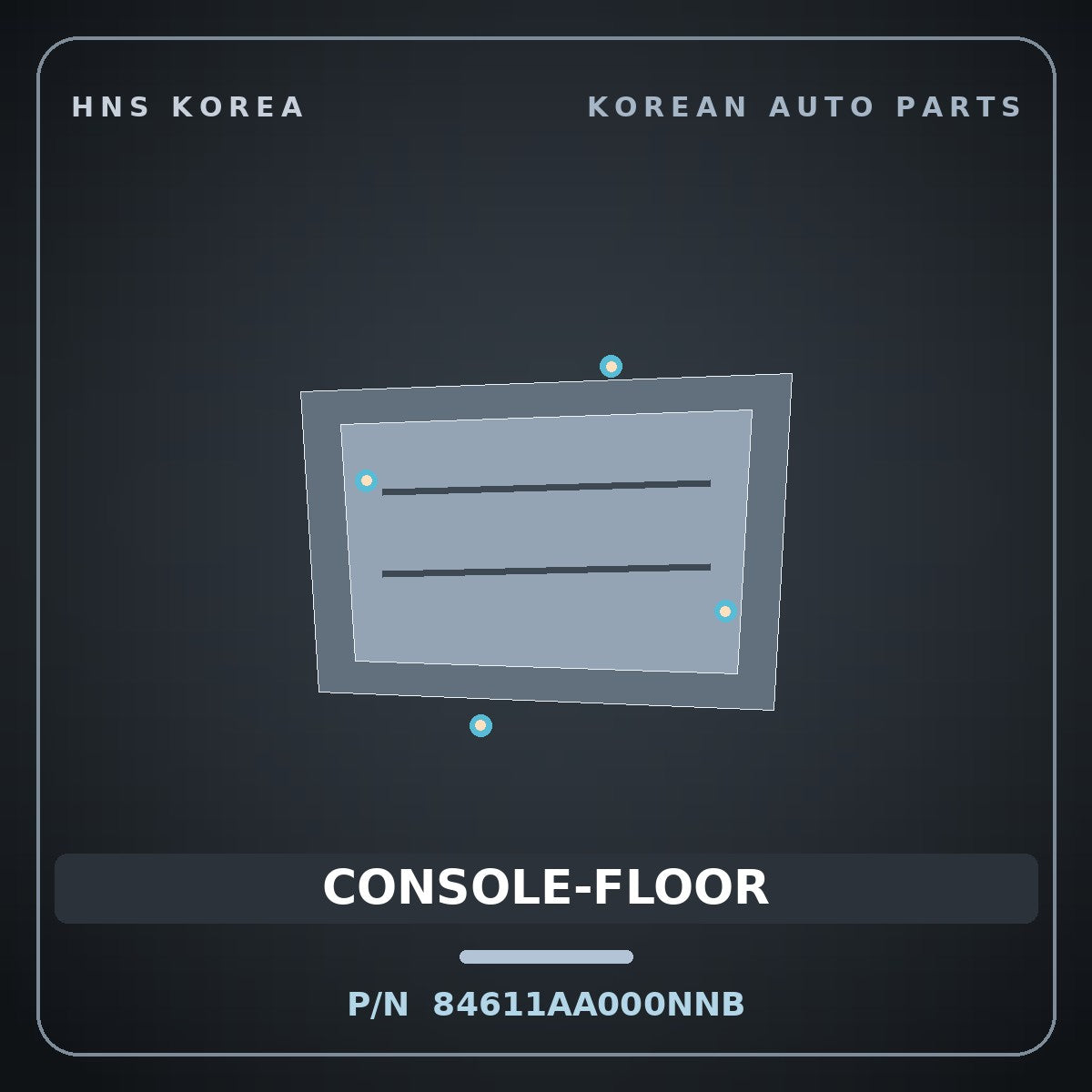 Genuine Mobis CONSOLE-FLOOR 84611AA000NNB for Avante 2020 HNS Parts Korea