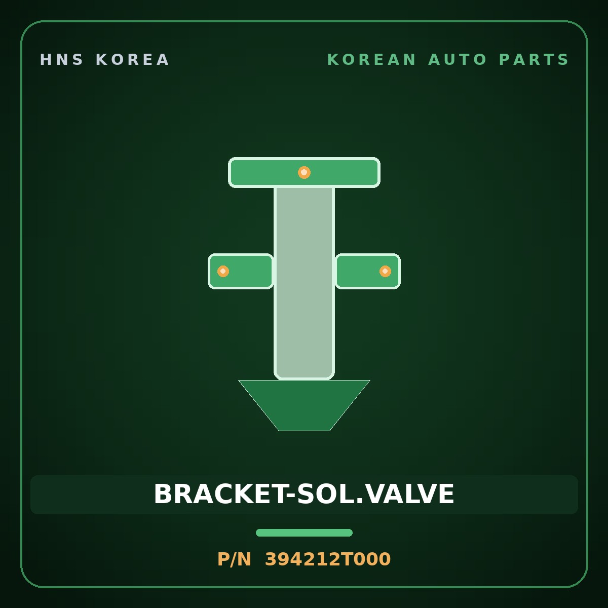 Genuine Mobis BRACKET-SOL.VALVE 394212T000 for G80 2020 HNS Parts Korea