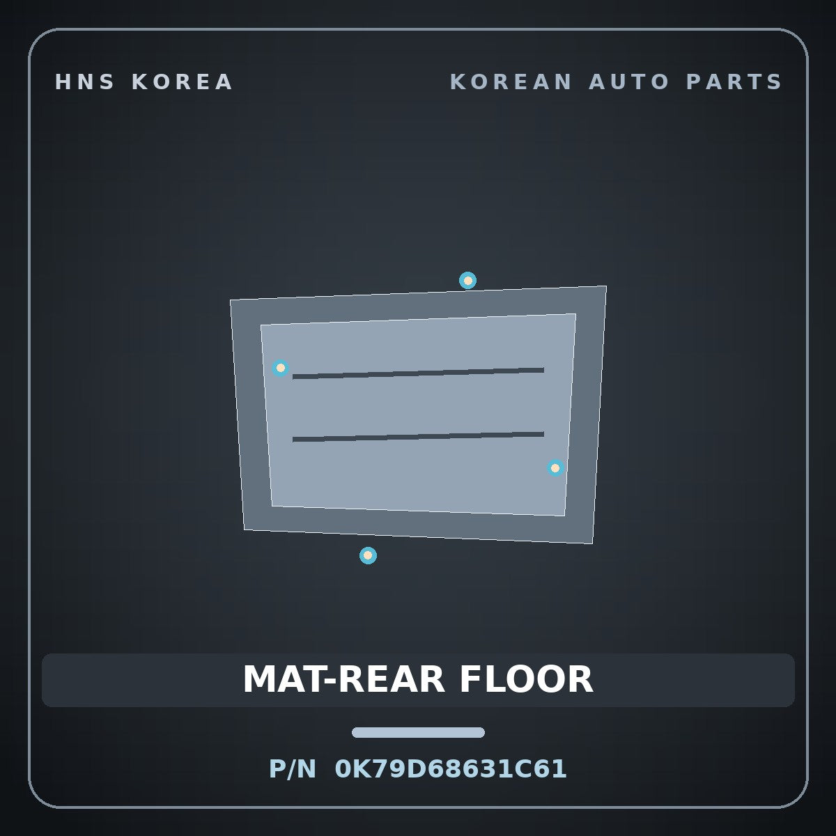 Genuine Mobis MAT-REAR FLOOR 0K79D68631C61 for Bongo 1996 HNS Parts Korea