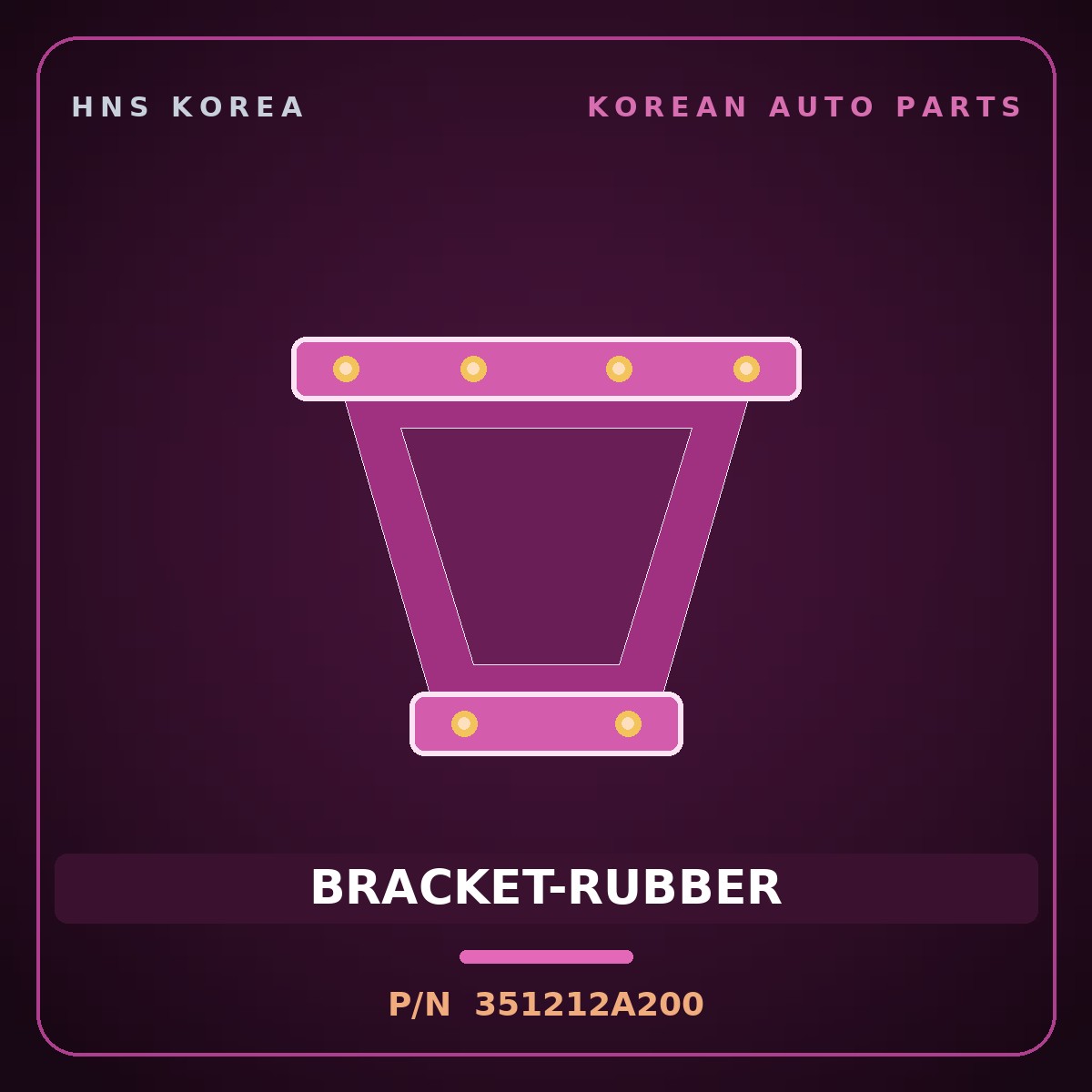 Genuine Mobis BRACKET-RUBBER 351212A200 for Click 2000 HNS Parts Korea