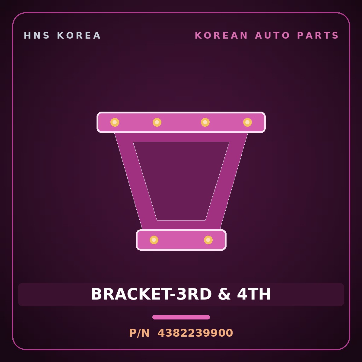 Genuine Mobis BRACKET-3RD & 4TH 4382239900 for Tuscani 2006 HNS Parts Korea