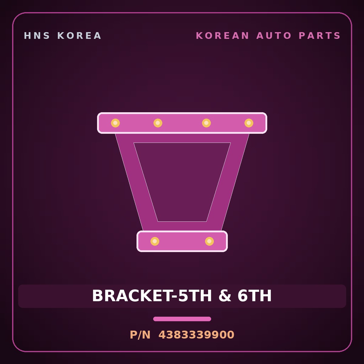 Genuine Mobis BRACKET-5TH & 6TH 4383339900 for Tuscani 2006 HNS Parts Korea