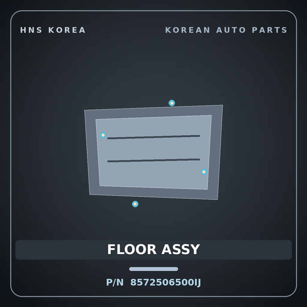 Genuine Mobis FLOOR ASSY 8572506500IJ for Visto 1999 HNS Parts Korea
