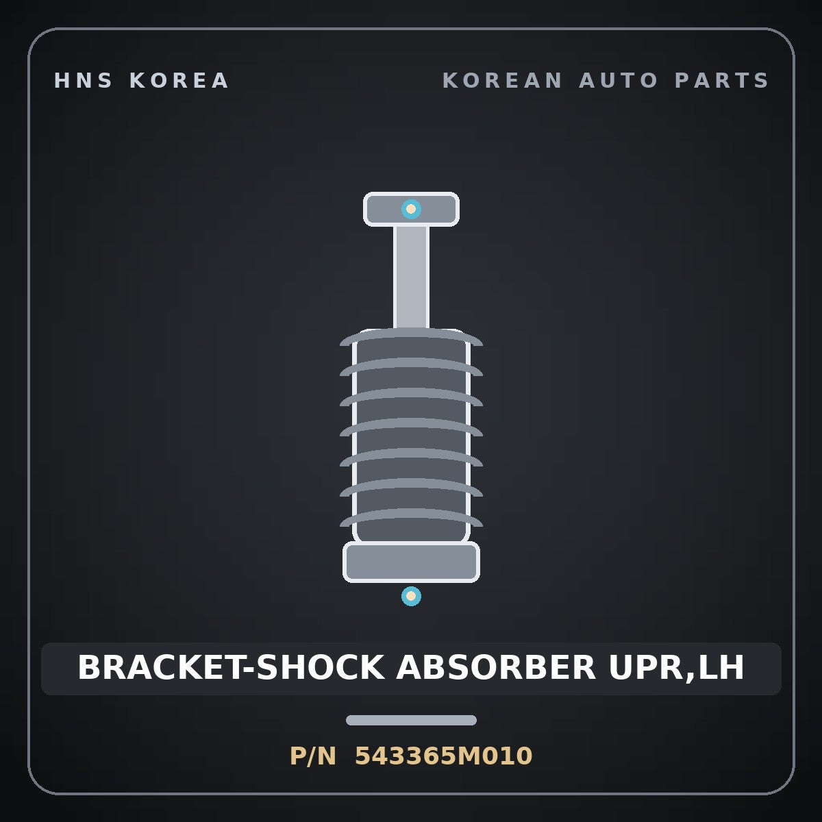Genuine Mobis BRACKET-SHOCK ABSORBER UPR,LH 543365M010 for Mighty 2015 HNS Parts Korea