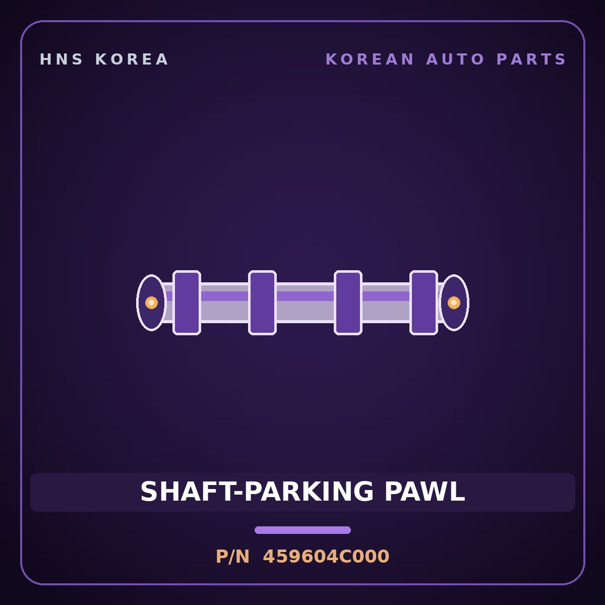 Genuine Mobis SHAFT-PARKING PAWL 459604C000 for Bongo 2002 HNS Parts Korea