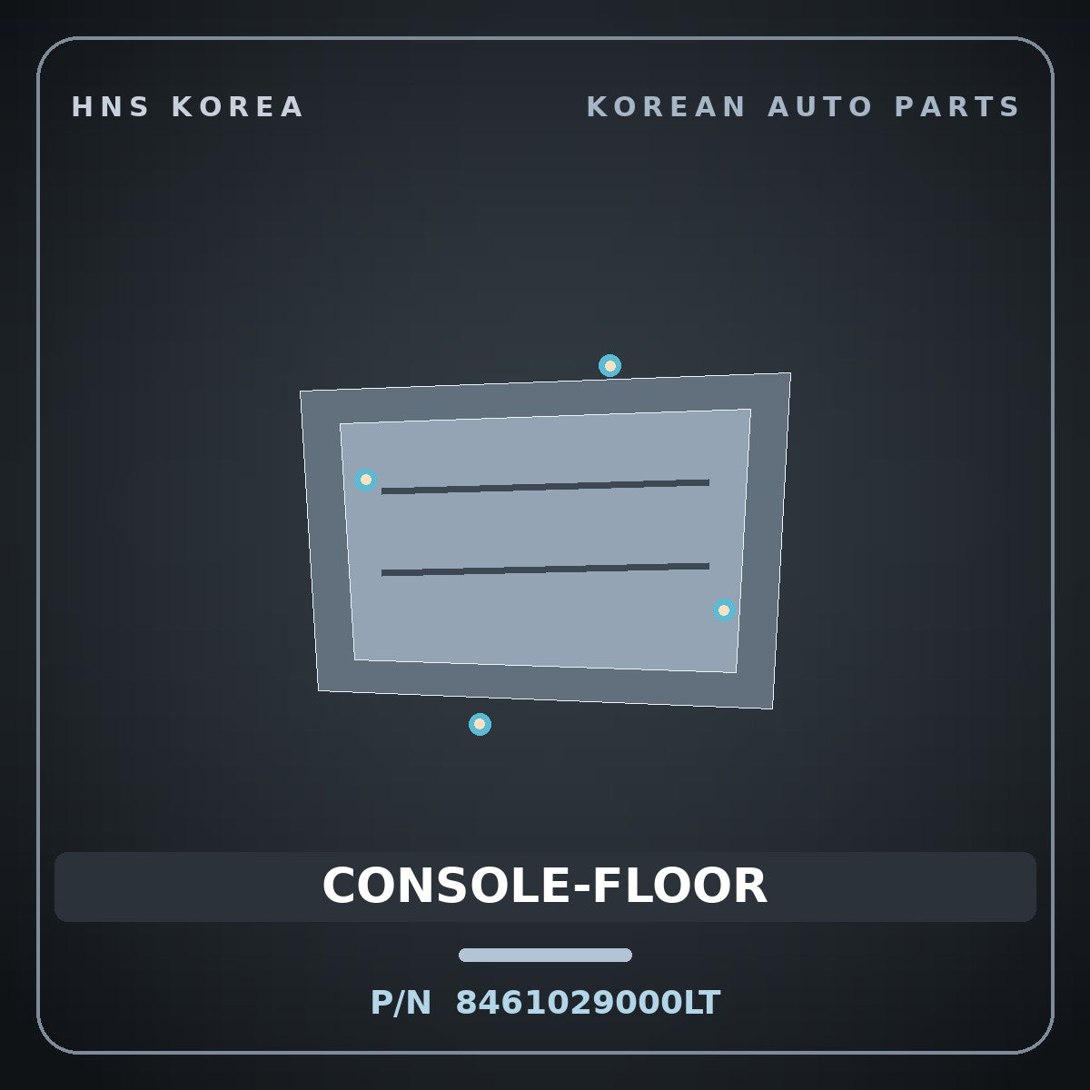 Genuine Mobis CONSOLE-FLOOR 8461029000LT for Elantra 1996 HNS Parts Korea