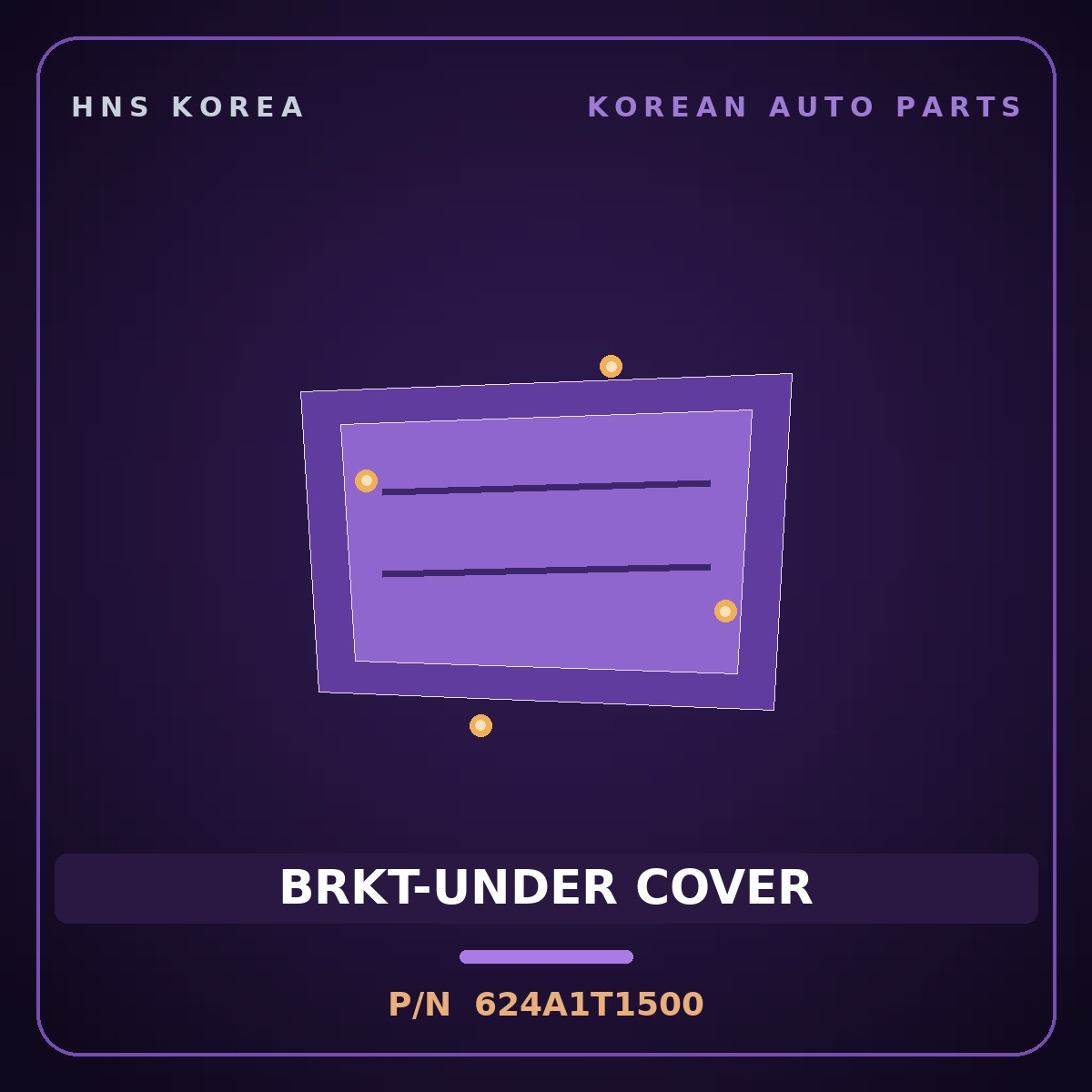 Genuine Mobis BRKT-UNDER COVER 624A1T1500 for G80 2020 HNS Parts Korea