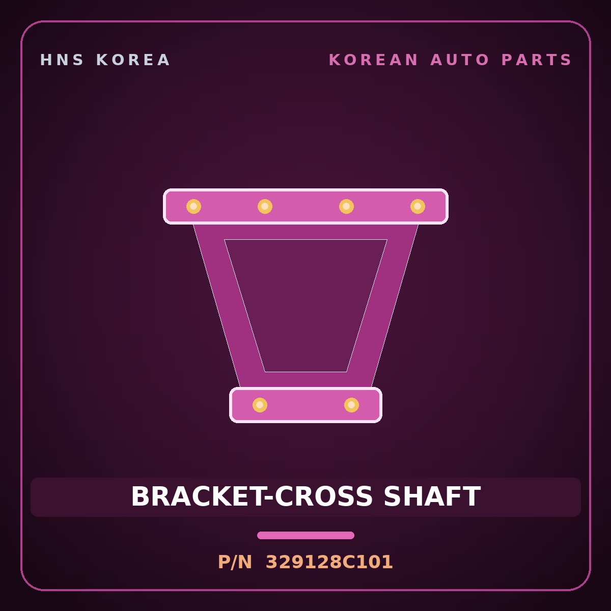 Genuine Mobis BRACKET-CROSS SHAFT 329128C101 for Aero City 2000 HNS Parts Korea