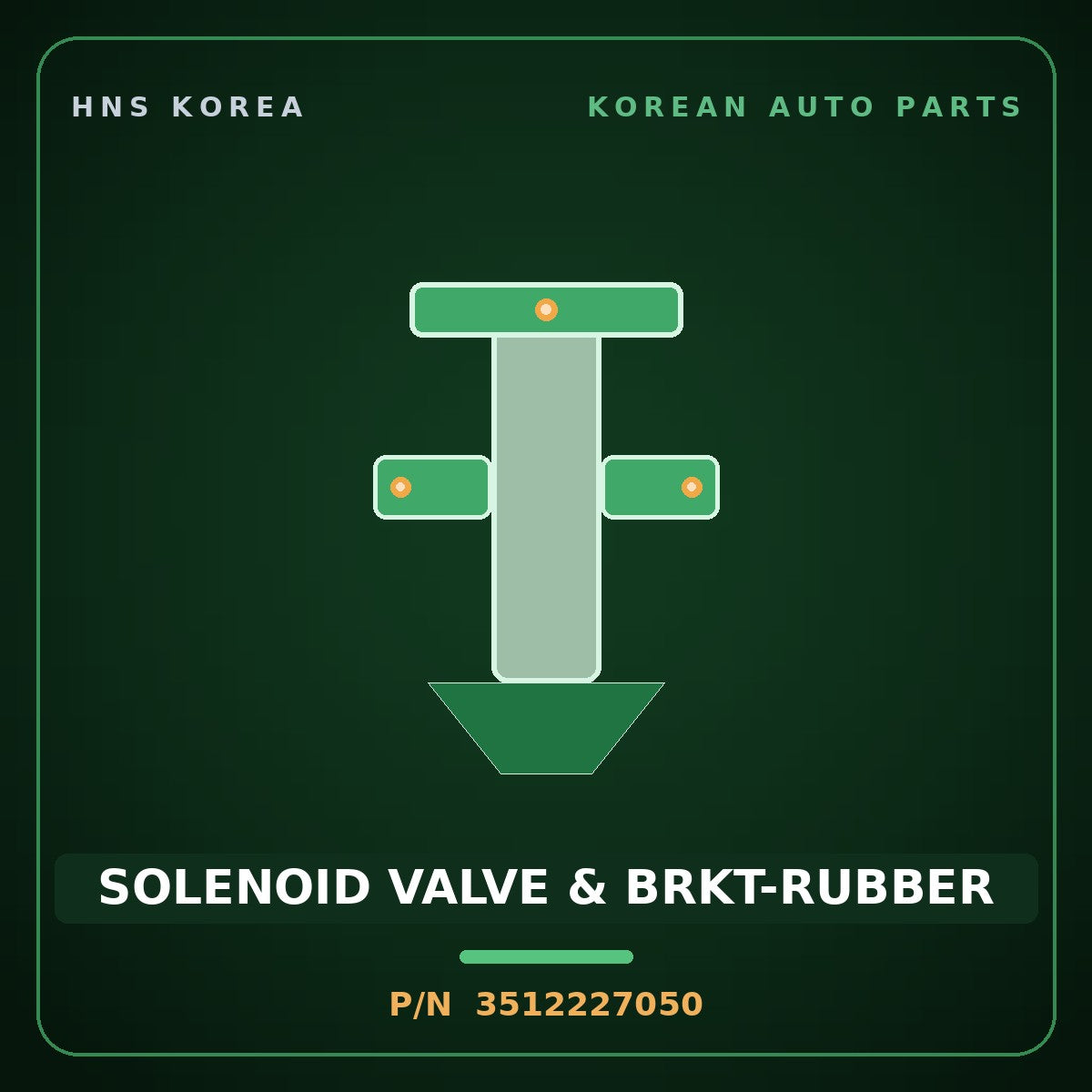 Genuine Mobis SOLENOID VALVE & BRKT-RUBBER 3512227050 for Elantra 2000 HNS Parts Korea