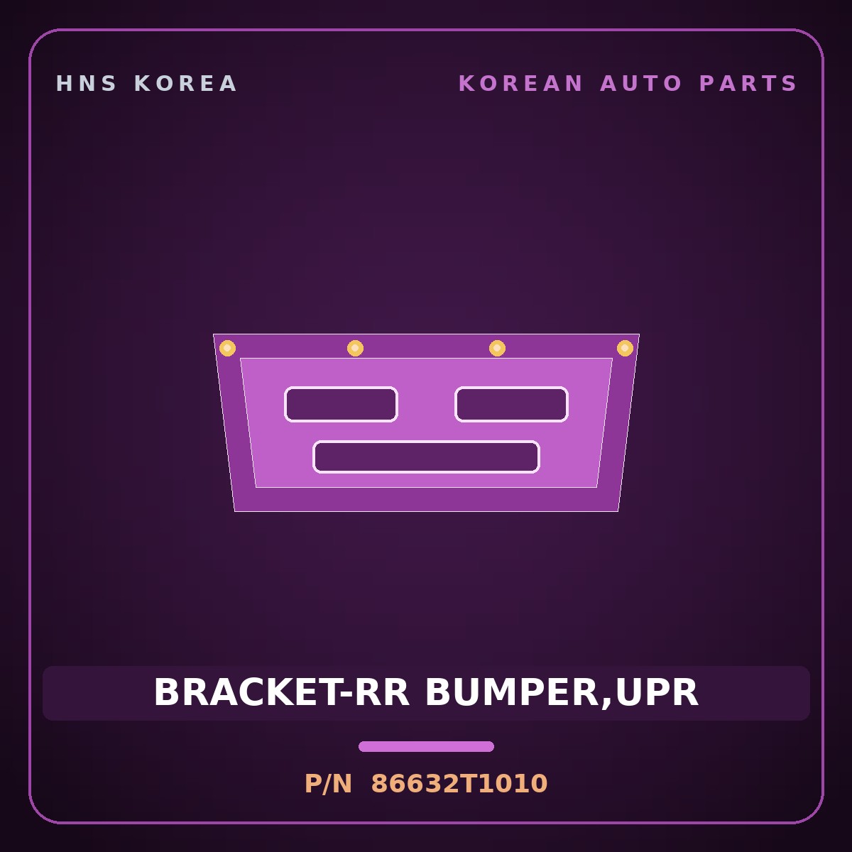 Genuine Mobis BRACKET-RR BUMPER,UPR 86632T1010 for G80 2020 HNS Parts Korea
