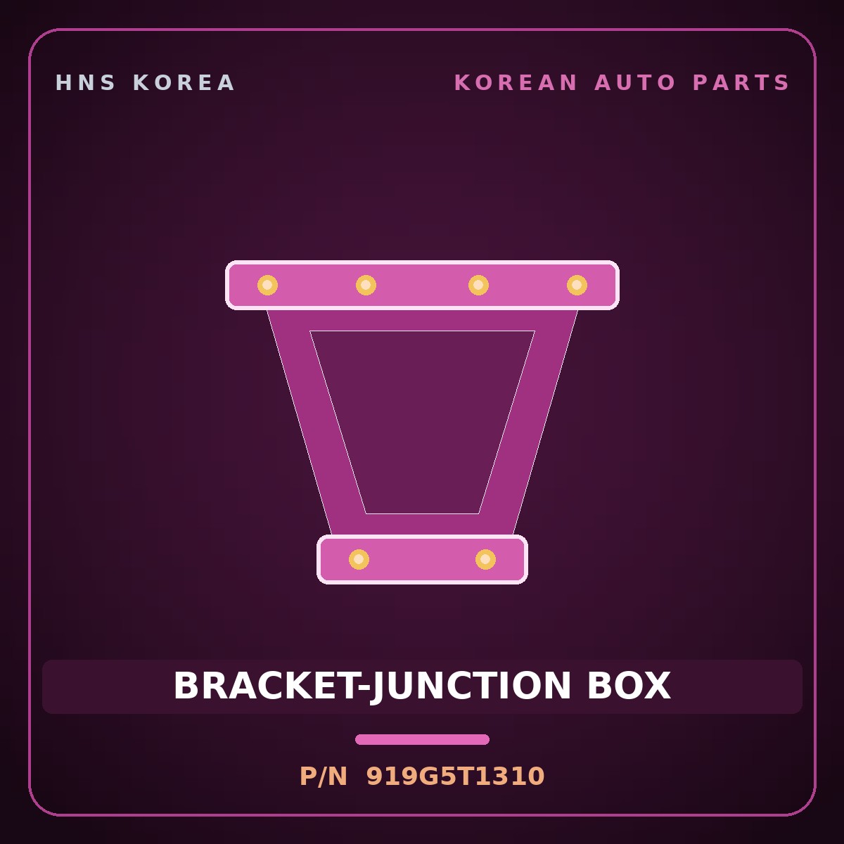 Genuine Mobis BRACKET-JUNCTION BOX 919G5T1310 for G80 2020 HNS Parts Korea