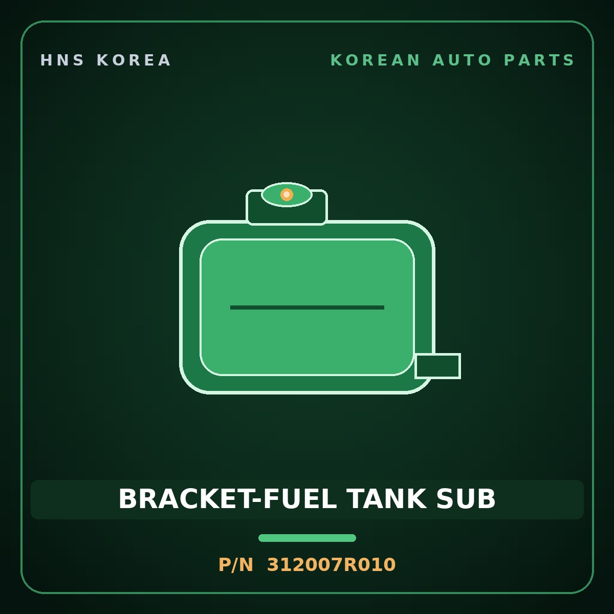 Genuine Mobis BRACKET-FUEL TANK SUB 312007R010 for Trago 2013 HNS Parts Korea