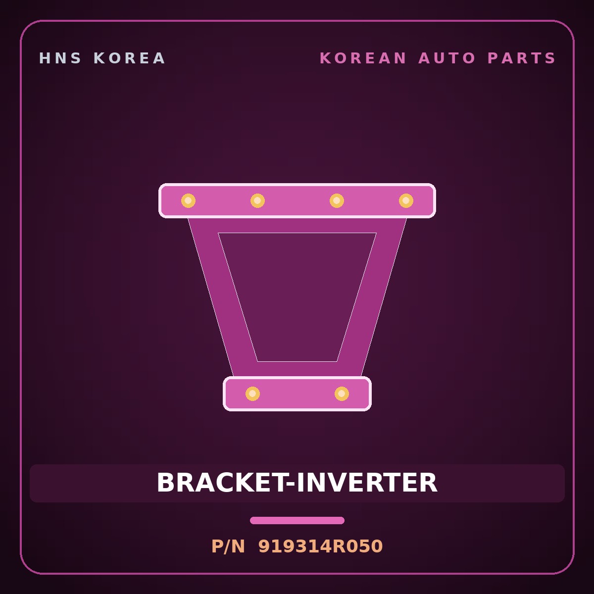 Genuine Mobis BRACKET-INVERTER 919314R050 for Grandeur 2011 HNS Parts Korea
