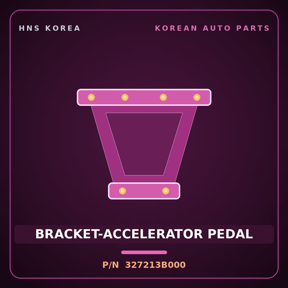 Genuine Mobis BRACKET-ACCELERATOR PEDAL 327213B000 for Equus 1999 HNS Parts Korea