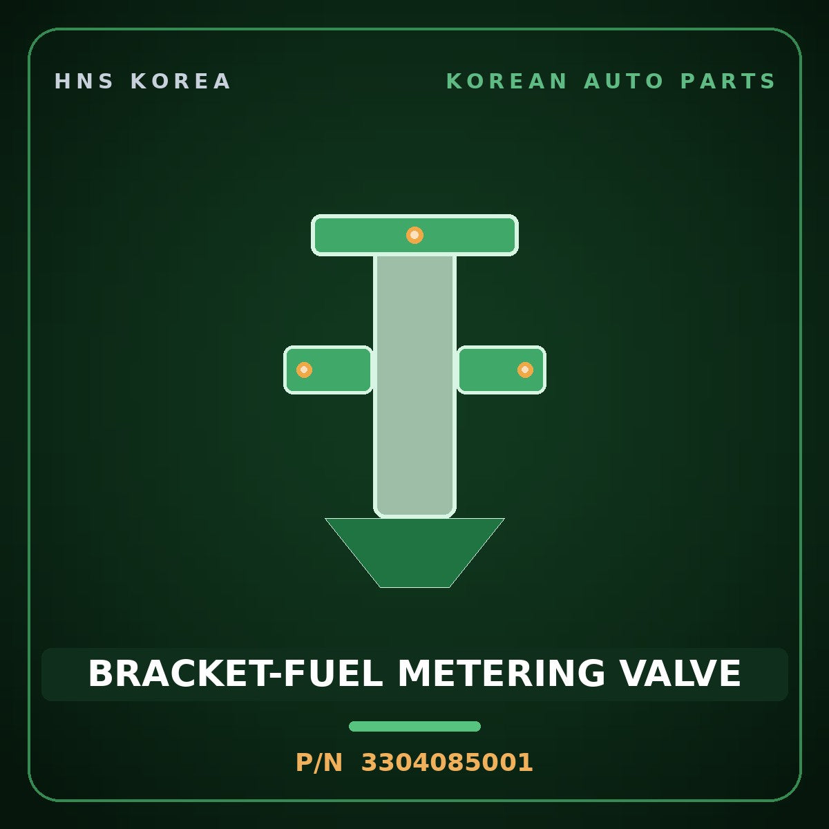 Genuine Mobis BRACKET-FUEL METERING VALVE 3304085001 for Aero City 2000 HNS Parts Korea