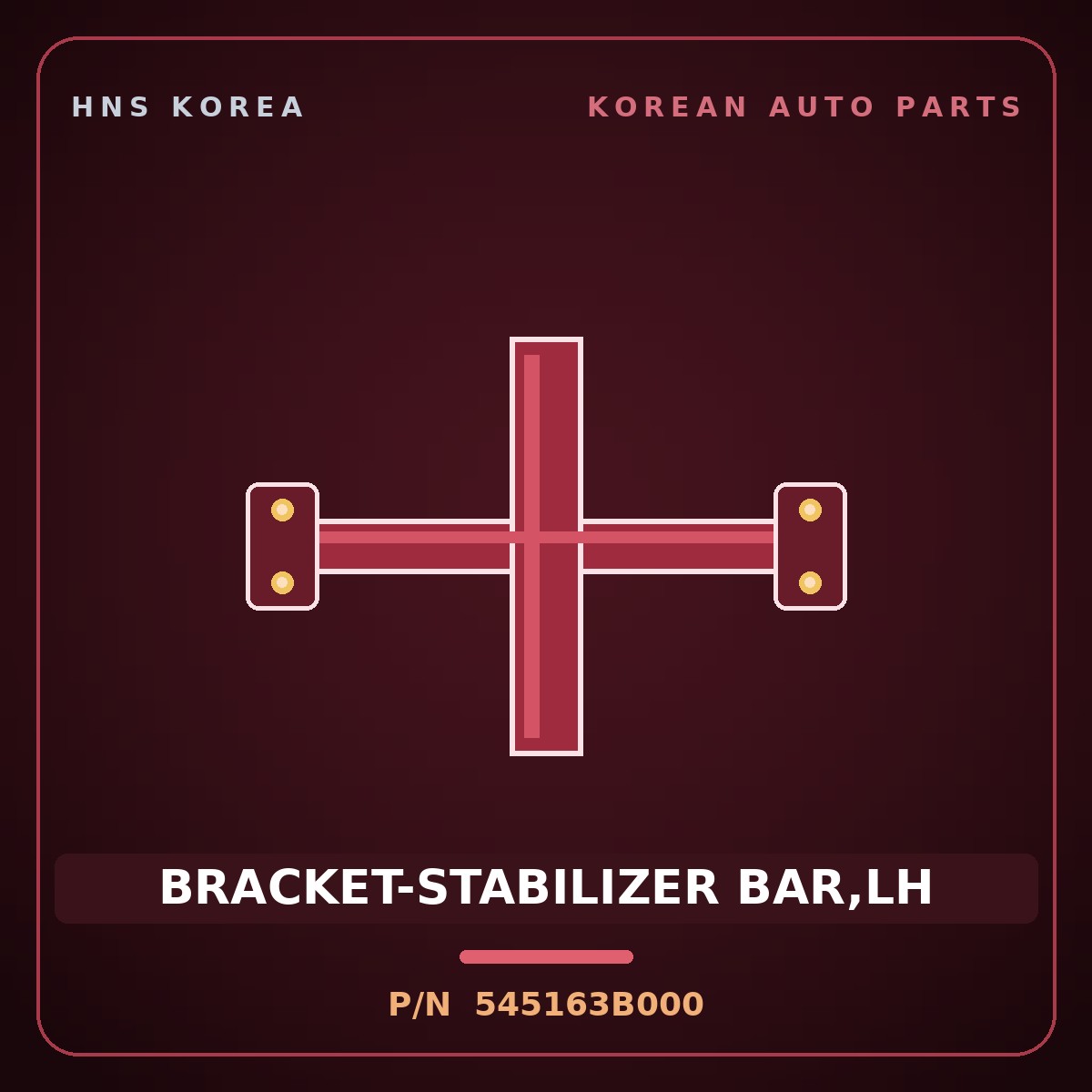 Genuine Mobis BRACKET-STABILIZER BAR,LH 545163B000 for Equus 1999 HNS Parts Korea