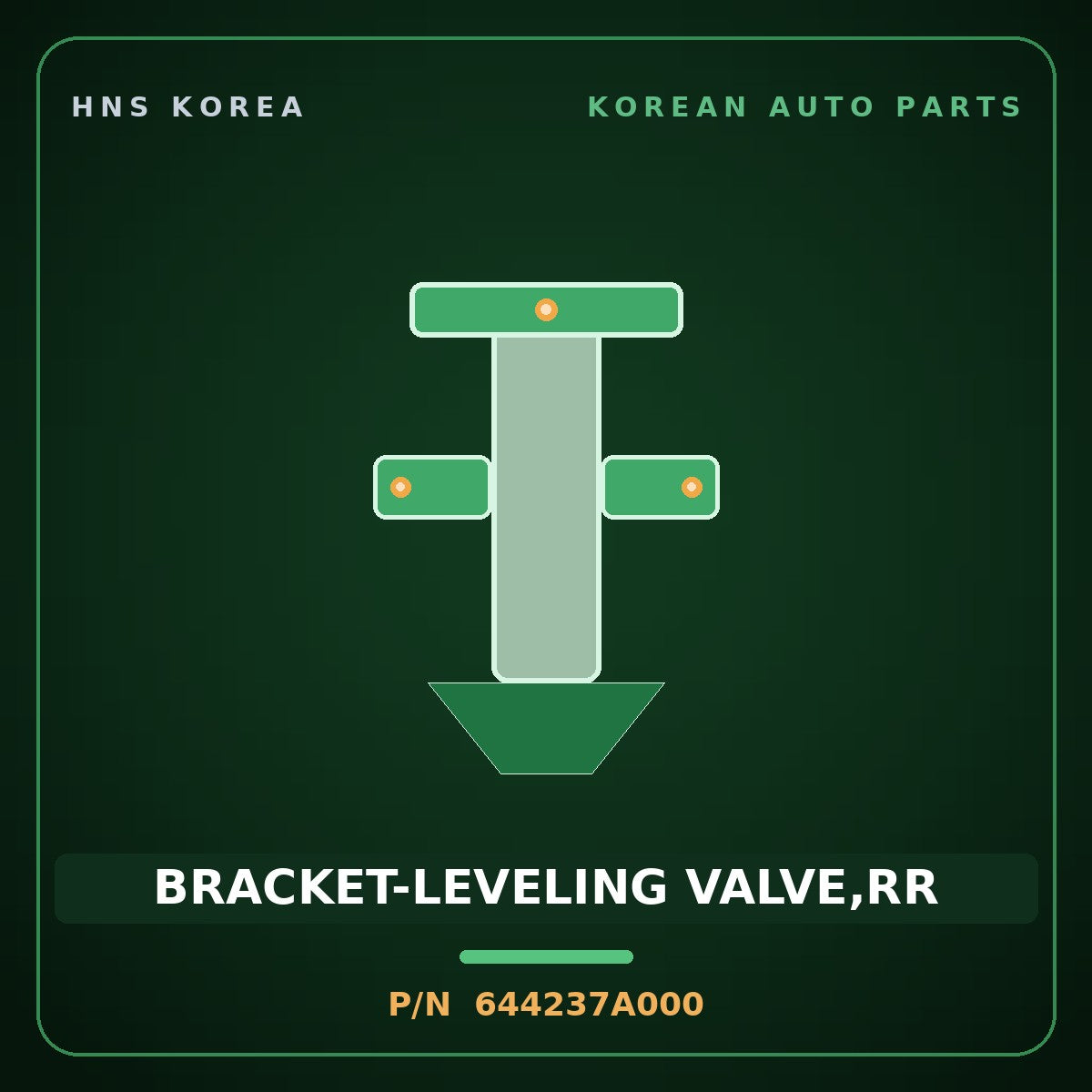 Genuine Mobis BRACKET-LEVELING VALVE,RR 644237A000 for 11-Ton Truck 1998 HNS Parts Korea