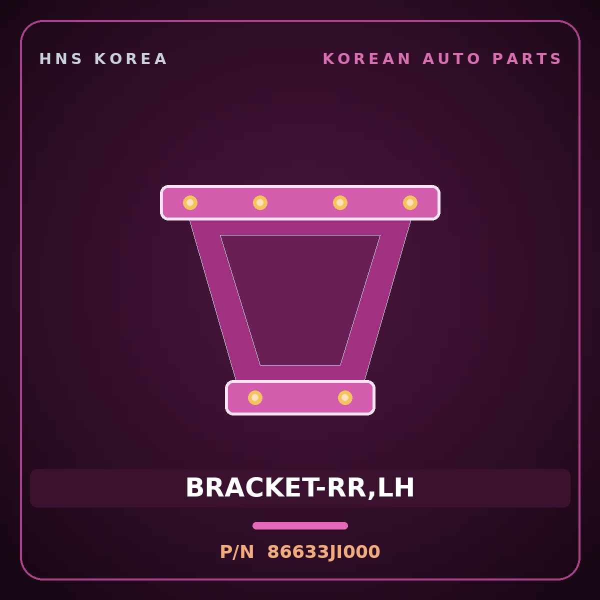 Genuine Mobis BRACKET-RR,LH 86633JI000 for G80 2021 HNS Parts Korea