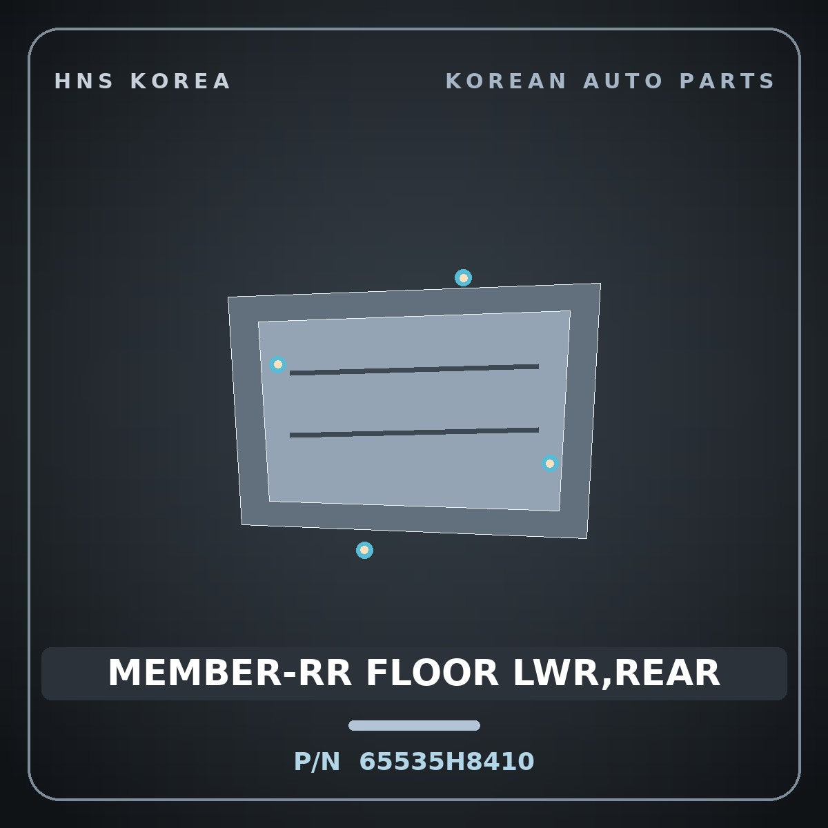 Genuine Mobis MEMBER-RR FLOOR LWR,REAR 65535H8410 for Stonic 2017 HNS Parts Korea