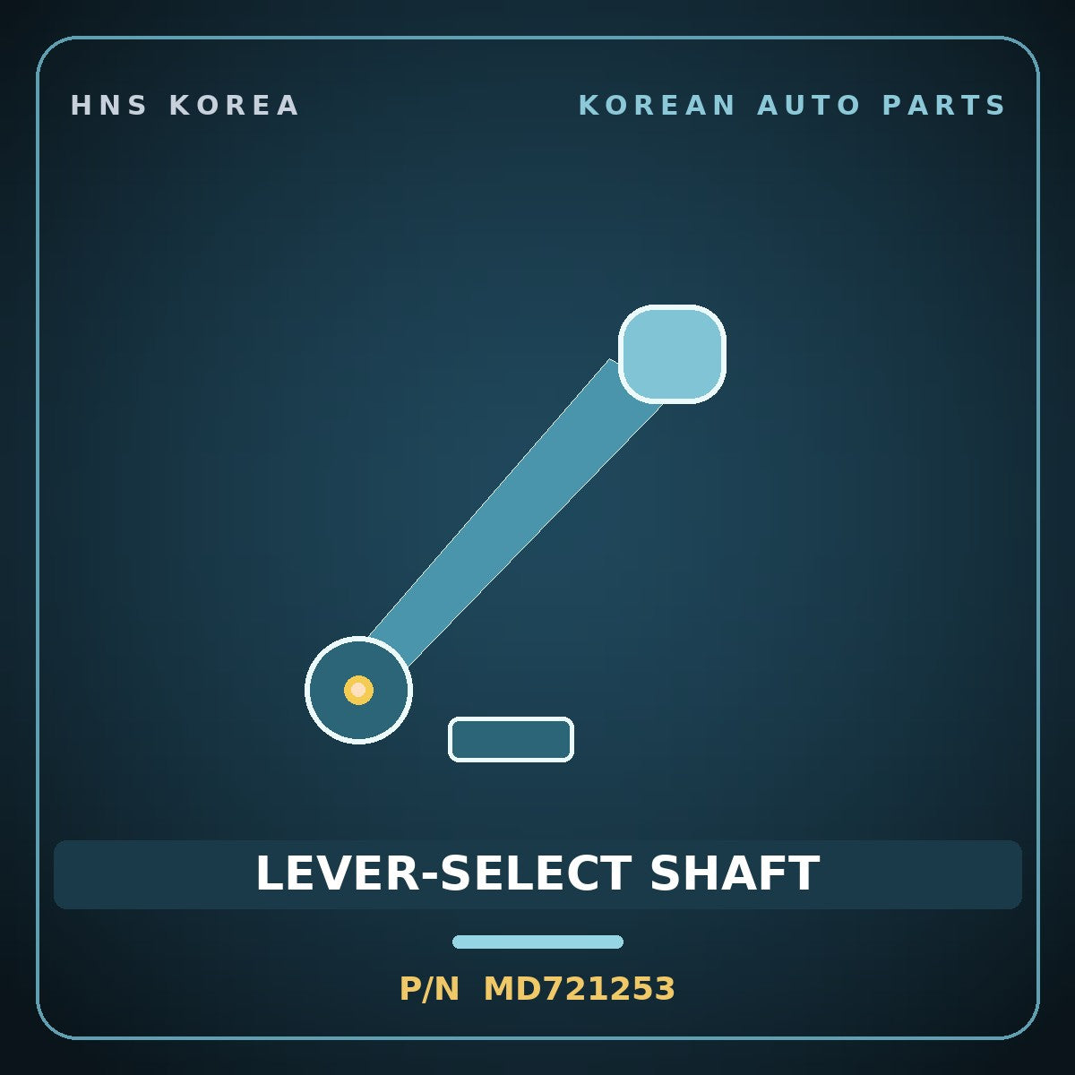 Genuine Mobis LEVER-SELECT SHAFT MD721253 for Santamo 1995 HNS Parts Korea