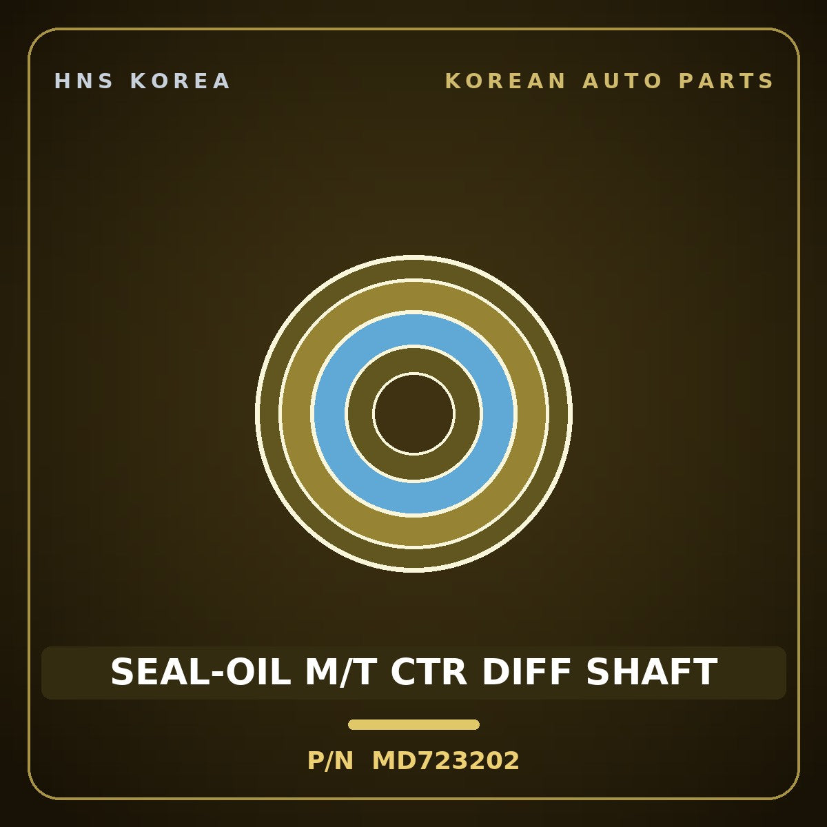Genuine Mobis SEAL-OIL M/T CTR DIFF SHAFT MD723202 for Santamo 1995 HNS Parts Korea