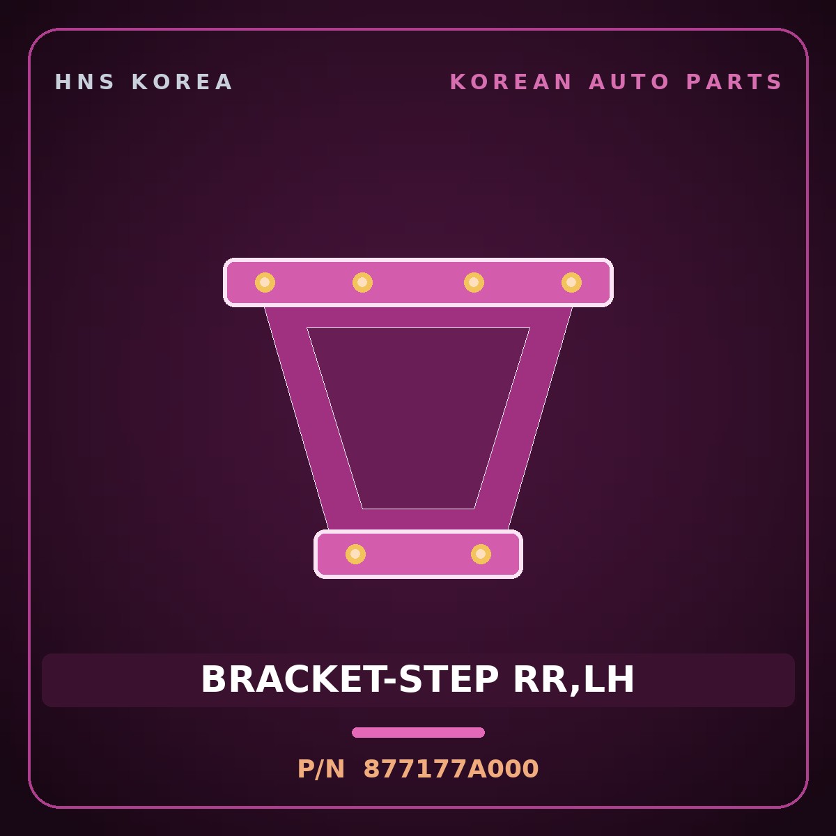 Genuine Mobis BRACKET-STEP RR,LH 877177A000 for 11-Ton Truck 1998 HNS Parts Korea