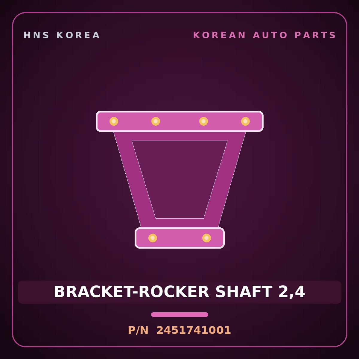 Genuine Mobis BRACKET-ROCKER SHAFT 2,4 2451741001 for County 1998 HNS Parts Korea