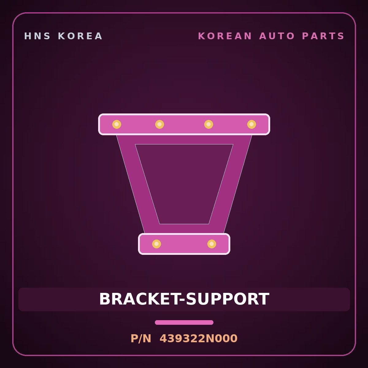 Genuine Mobis BRACKET-SUPPORT 439322N000 for Avante 2018 HNS Parts Korea
