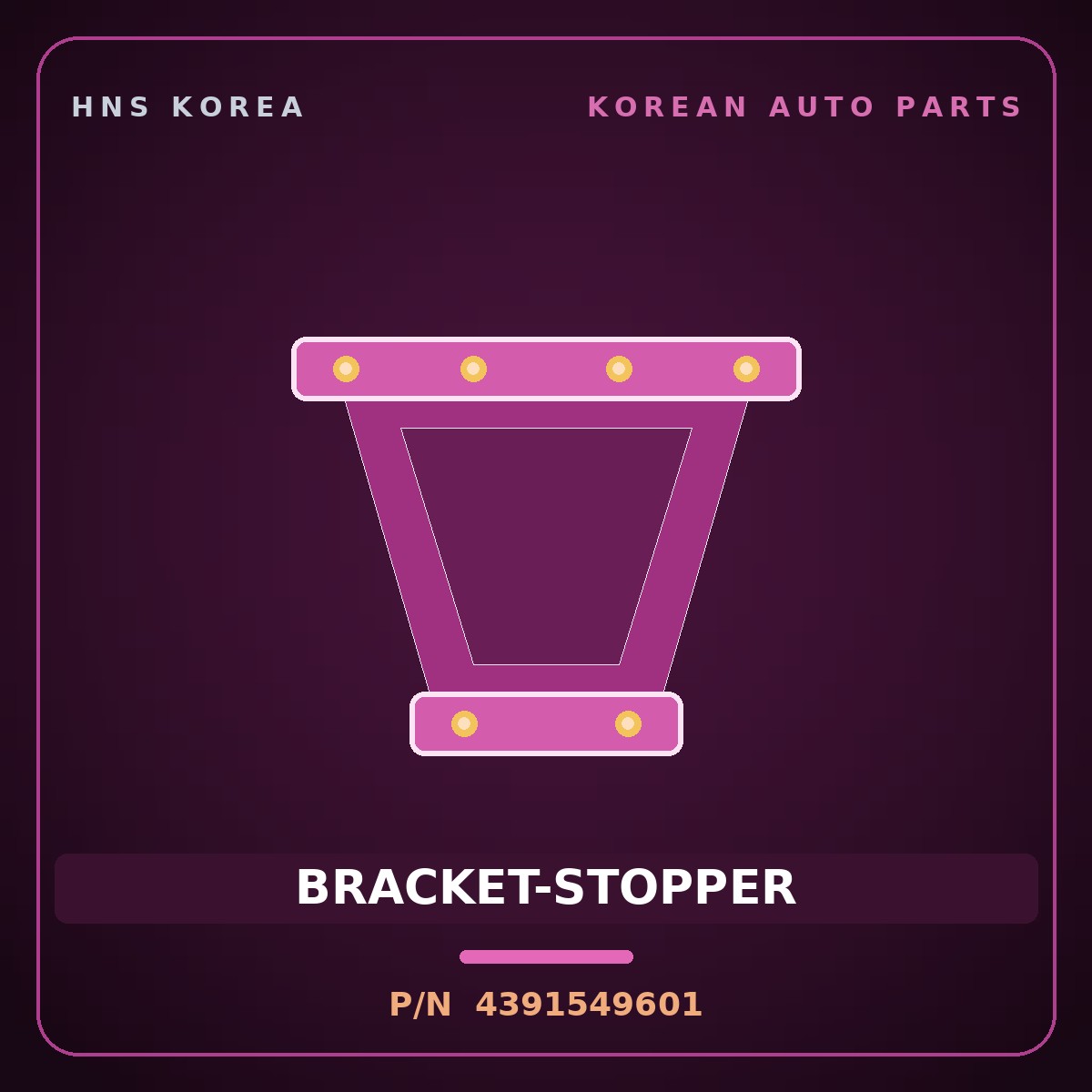 Genuine Mobis BRACKET-STOPPER 4391549601 for Grand Starex 2004 HNS Parts Korea