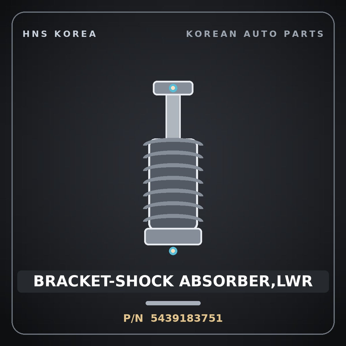 Genuine Mobis BRACKET-SHOCK ABSORBER,LWR 5439183751 for Aero City 1997 HNS Parts Korea