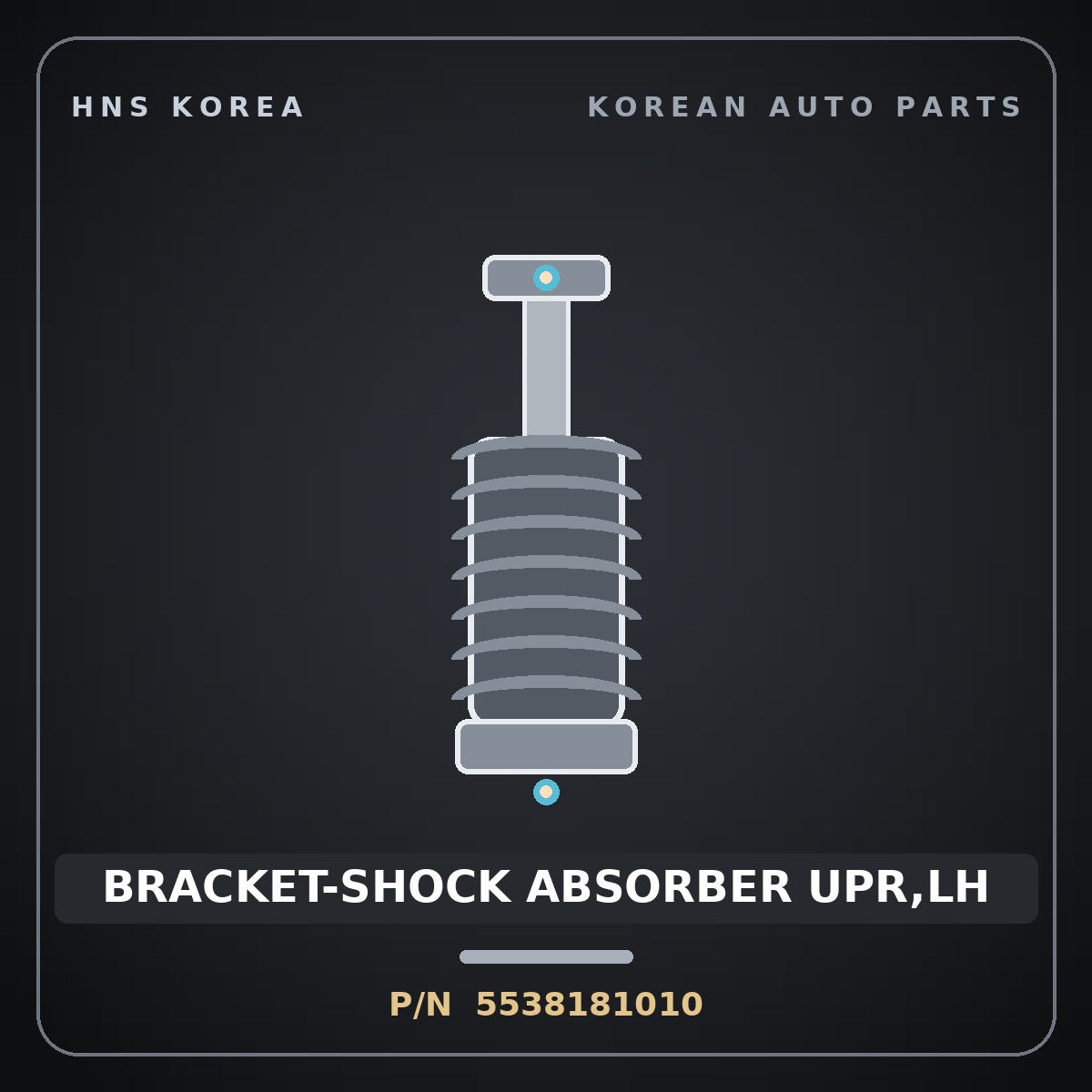 Genuine Mobis BRACKET-SHOCK ABSORBER UPR,LH 5538181010 for Aero Space 1998 HNS Parts Korea