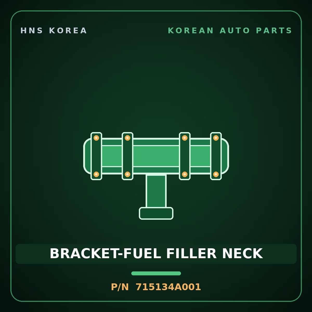 Genuine Mobis BRACKET-FUEL FILLER NECK 715134A001 for Grand Starex 1997 HNS Parts Korea