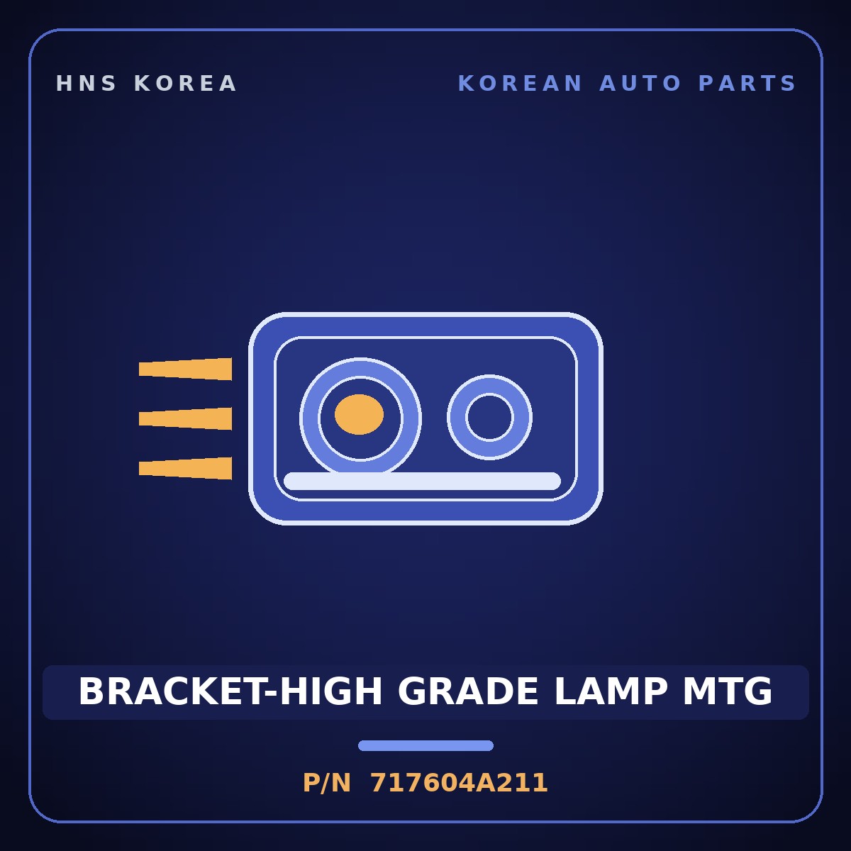 Genuine Mobis BRACKET-HIGH GRADE LAMP MTG 717604A211 for Starex 2004 HNS Parts Korea