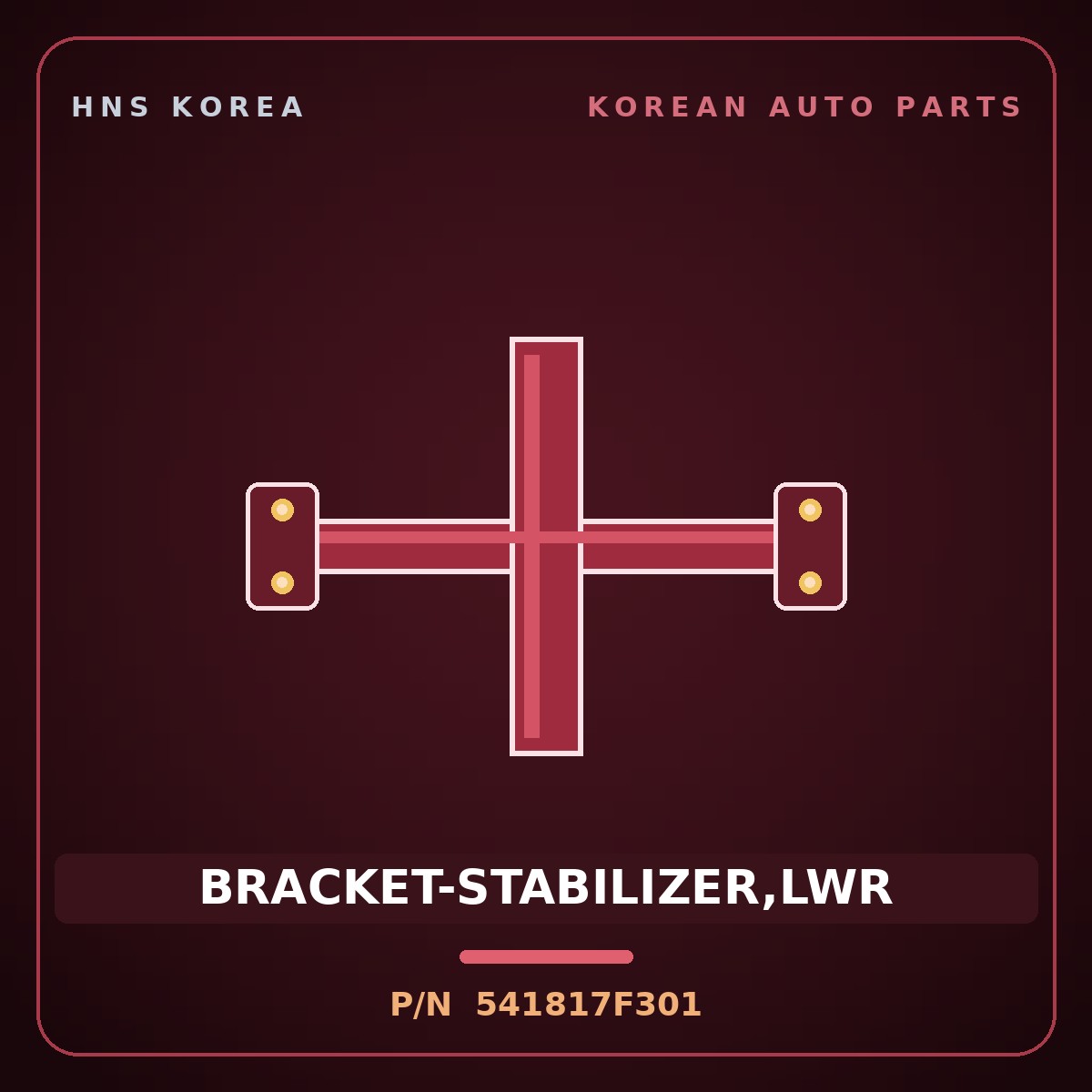 Genuine Mobis BRACKET-STABILIZER,LWR 541817F301 for 23-Ton Truck 2000 HNS Parts Korea
