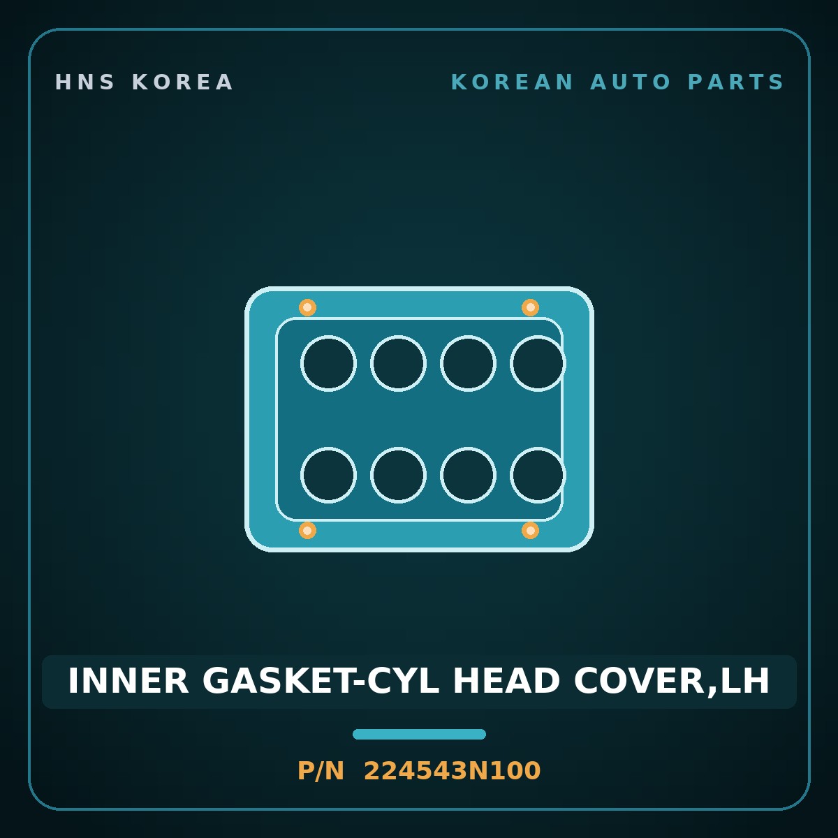 Genuine Mobis INNER GASKET-CYL HEAD COVER,LH 224543N100 for G80 2020 HNS Parts Korea