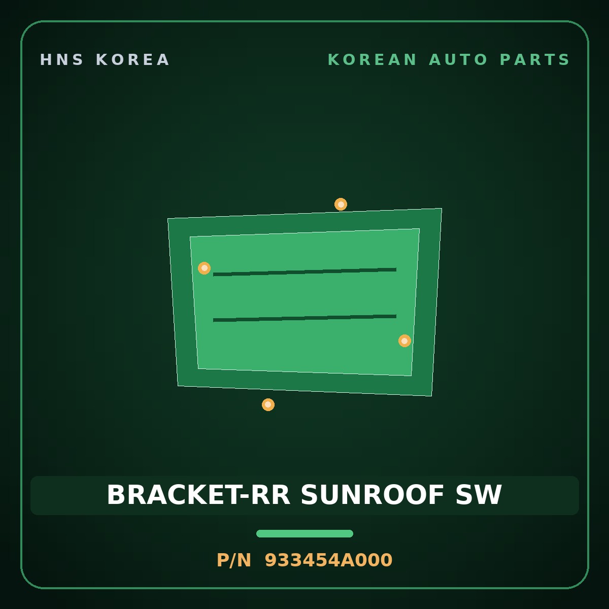 Genuine Mobis BRACKET-RR SUNROOF SW 933454A000 for Grand Starex 1997 HNS Parts Korea
