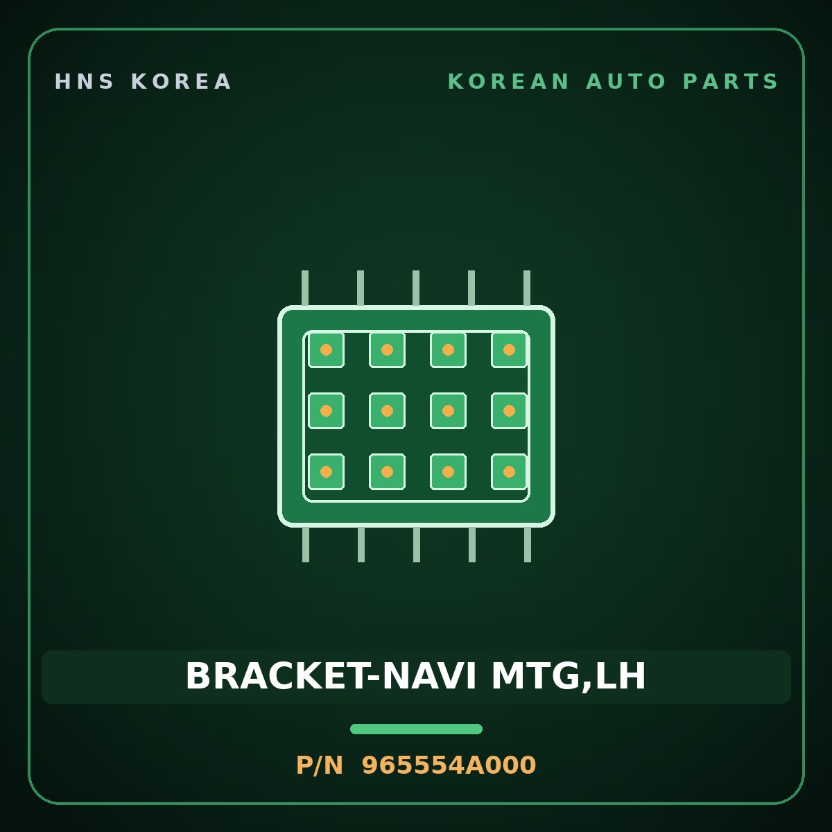 Genuine Mobis BRACKET-NAVI MTG,LH 965554A000 for Starex 2004 HNS Parts Korea