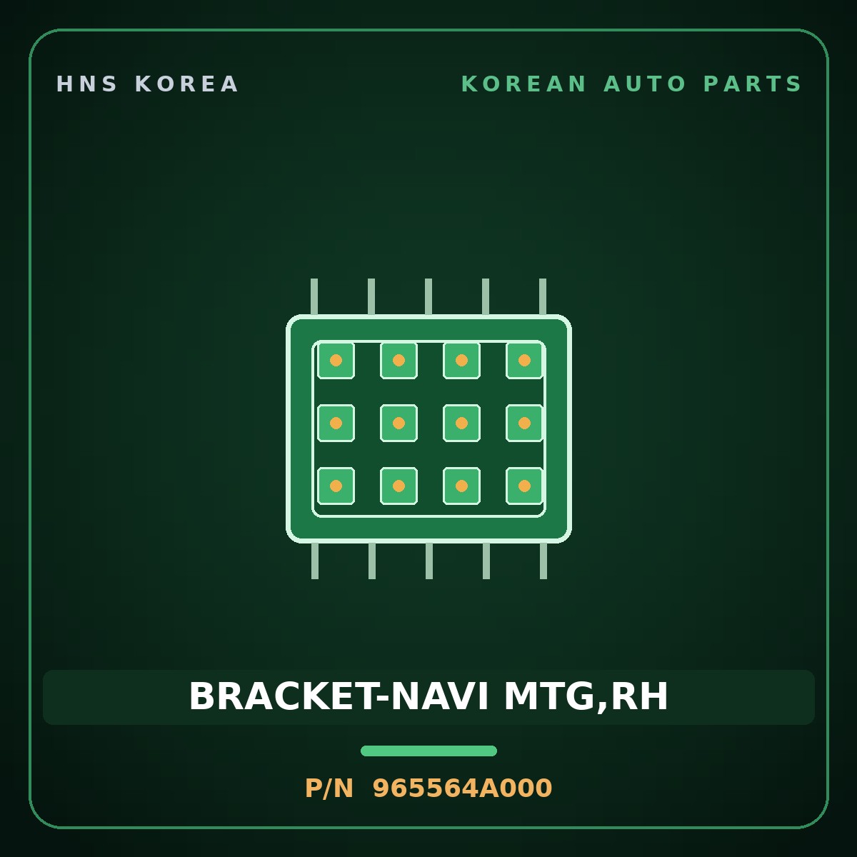 Genuine Mobis BRACKET-NAVI MTG,RH 965564A000 for Starex 2004 HNS Parts Korea