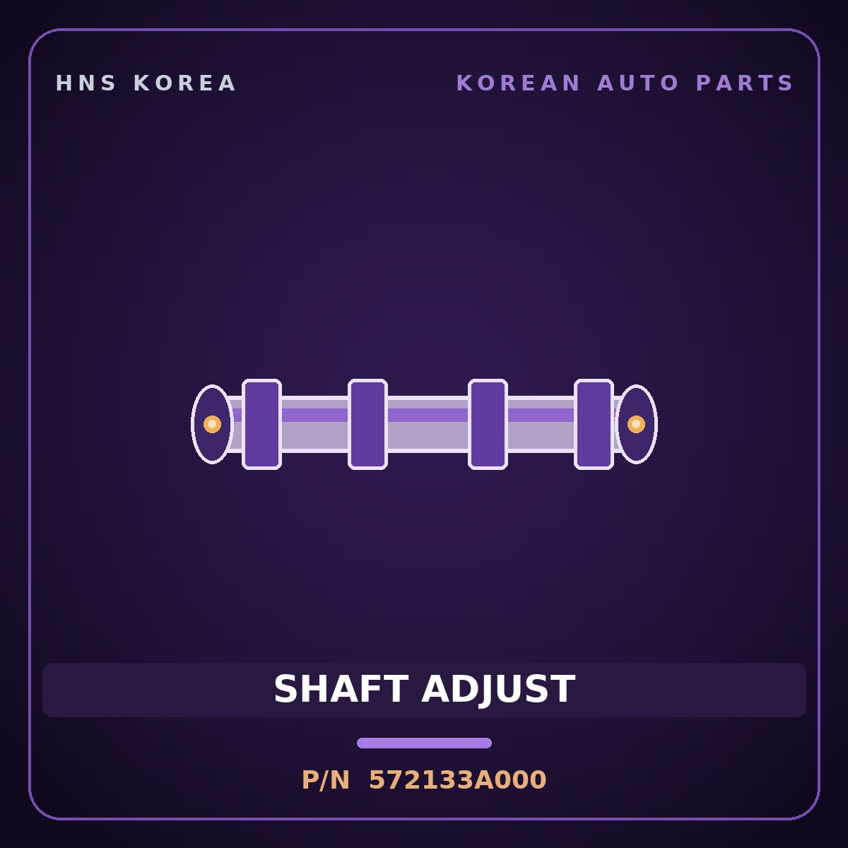 Genuine Mobis SHAFT ADJUST 572133A000 for Santa Fe 2000 HNS Parts Korea
