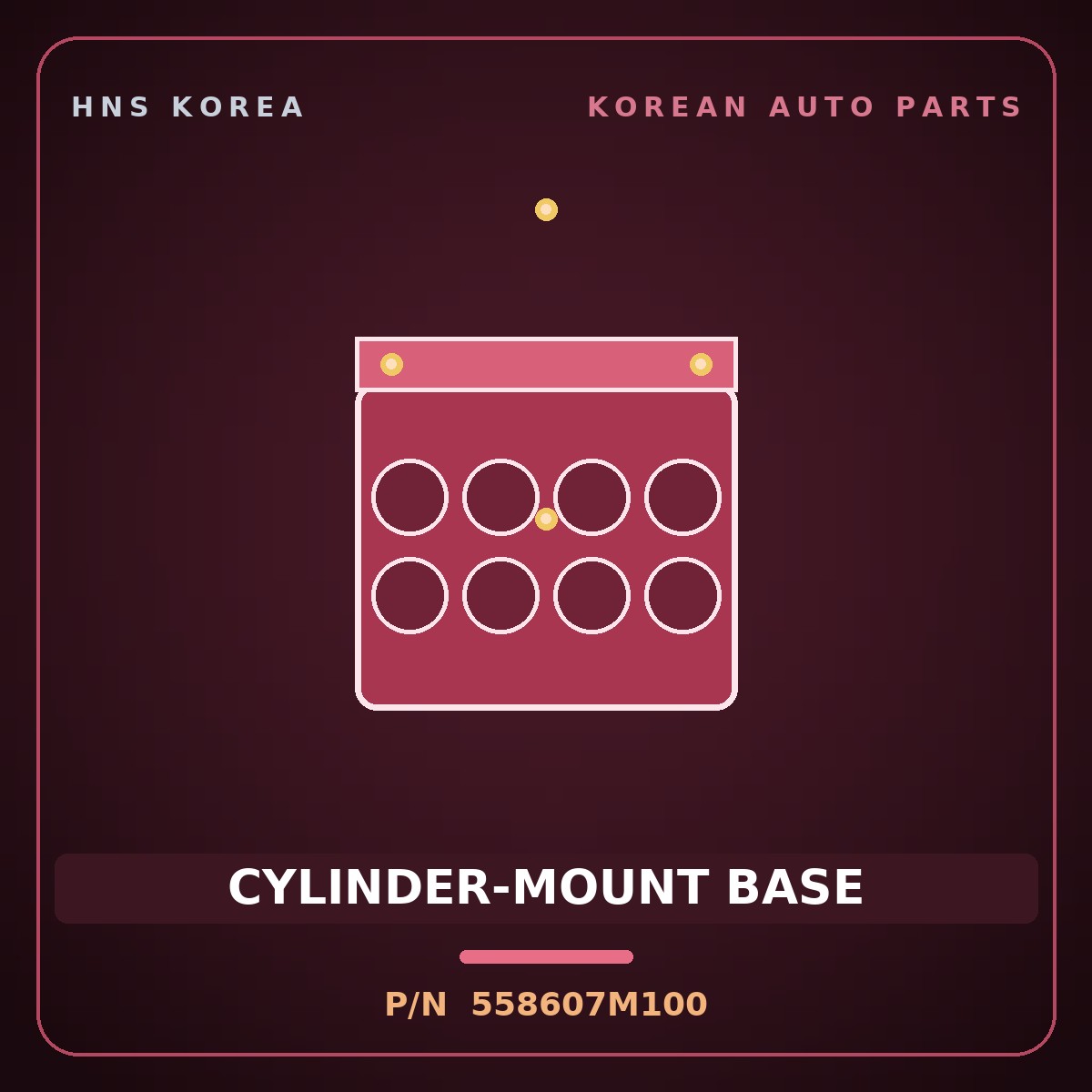 Genuine Mobis CYLINDER-MOUNT BASE 558607M100 for Trago 2006 HNS Parts Korea