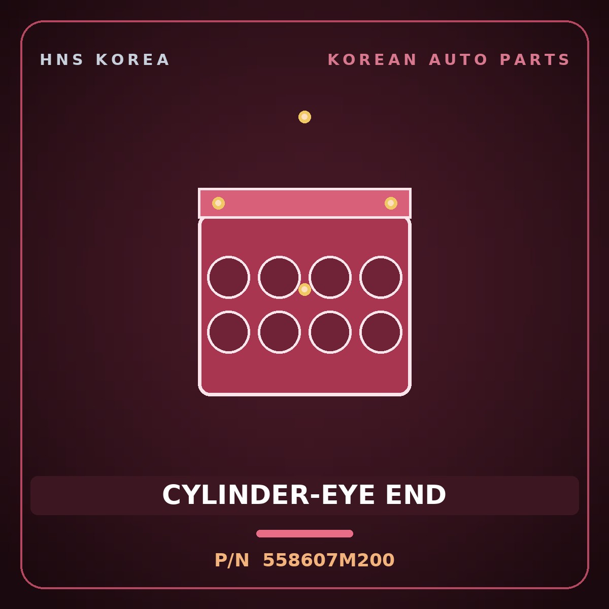 Genuine Mobis CYLINDER-EYE END 558607M200 for Trago 2006 HNS Parts Korea