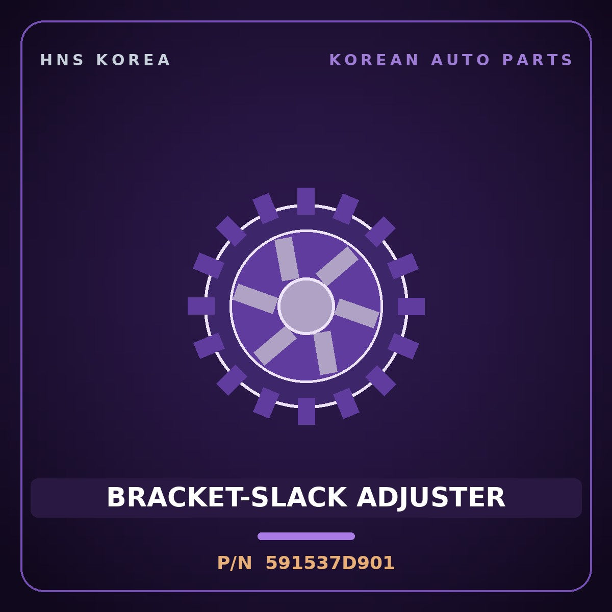 Genuine Mobis BRACKET-SLACK ADJUSTER 591537D901 for 23-Ton Truck 2000 HNS Parts Korea