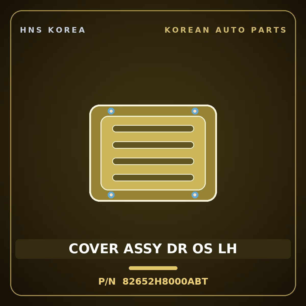 Genuine Mobis COVER ASSY DR OS LH 82652H8000ABT for Stonic 2017 HNS Parts Korea