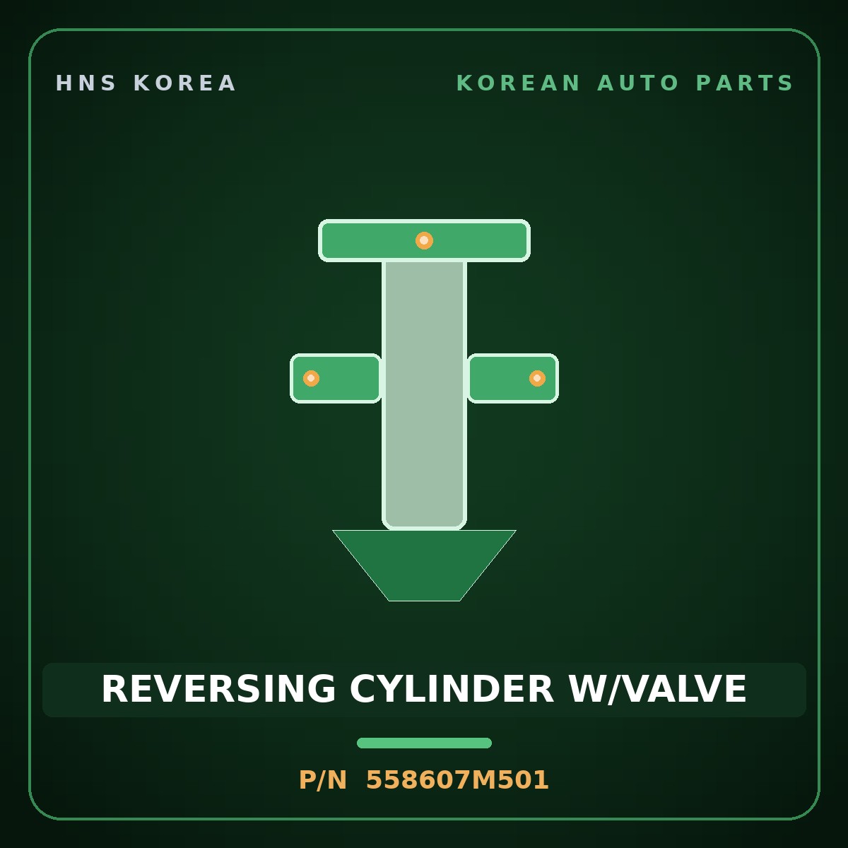 Genuine Mobis REVERSING CYLINDER W/VALVE 558607M501 for Trago 2006 HNS Parts Korea