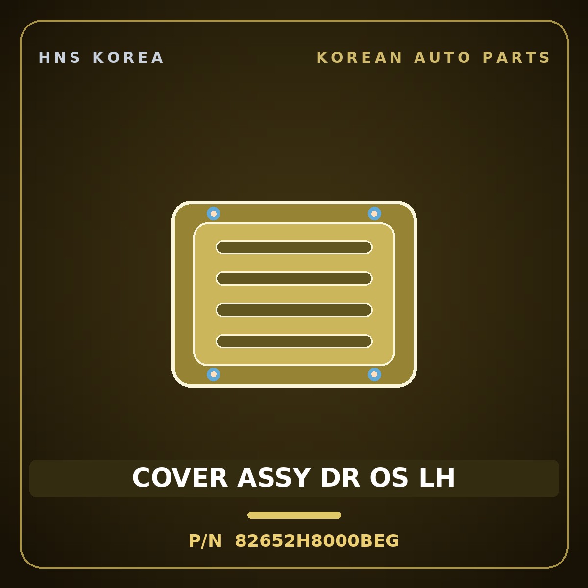 Genuine Mobis COVER ASSY DR OS LH 82652H8000BEG for Stonic 2017 HNS Parts Korea