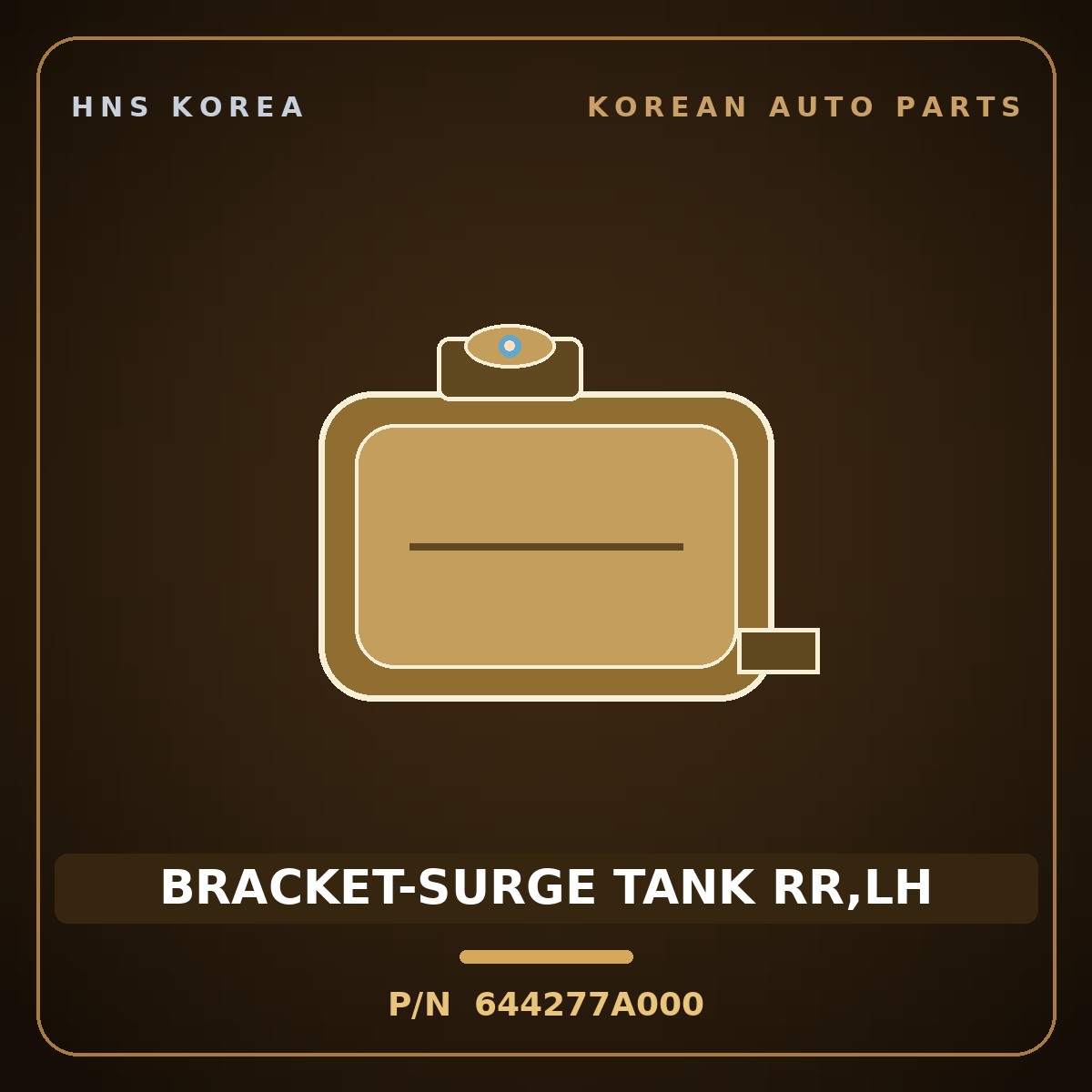 Genuine Mobis BRACKET-SURGE TANK RR,LH 644277A000 for 23-Ton Truck 1998 HNS Parts Korea