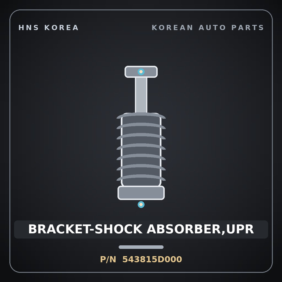 Genuine Mobis BRACKET-SHOCK ABSORBER,UPR 543815D000 for County 2020 HNS Parts Korea