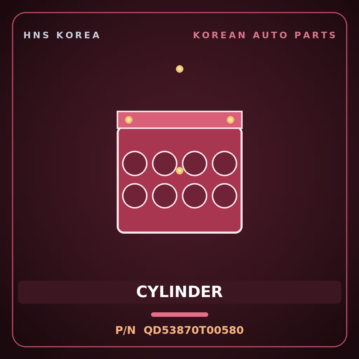Genuine Mobis CYLINDER QD53870T00580 for Trago 2013 HNS Parts Korea