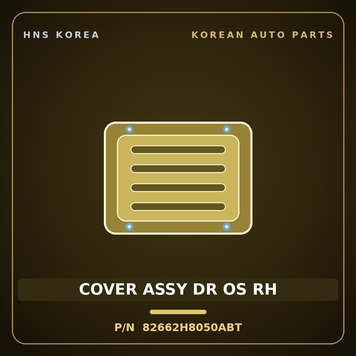 Genuine Mobis COVER ASSY DR OS RH 82662H8050ABT for Stonic 2017 HNS Parts Korea